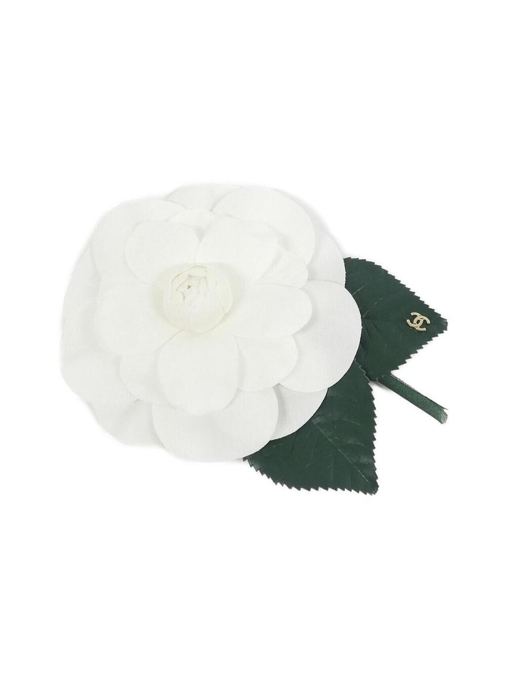 Chanel Corsage Canvas Green And White #383496C11B